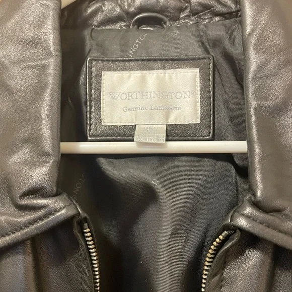 Worthington Black Leather Jacket - Picture 12 of 12